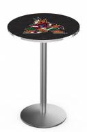 Arizona Coyotes Stainless Steel Bar Table with Round Base