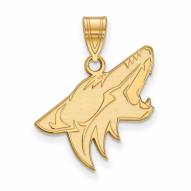 Arizona Coyotes Sterling Silver Gold Plated Large Pendant