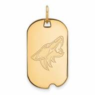Arizona Coyotes Sterling Silver Gold Plated Small Dog Tag