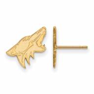 Arizona Coyotes Sterling Silver Gold Plated Small Post Earrings