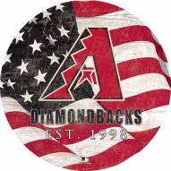 Arizona Diamondbacks 12" Team Color Flag Circle Sign