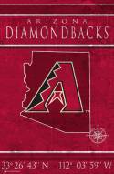 Arizona Diamondbacks 17" x 26" Coordinates Sign