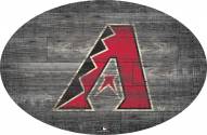 Arizona Diamondbacks 46" Distressed Wood Oval Sign