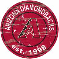 Arizona Diamondbacks Distressed Round Sign