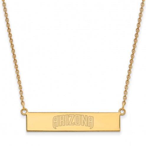 Arizona Diamondbacks Sterling Silver Gold Plated Bar Necklace