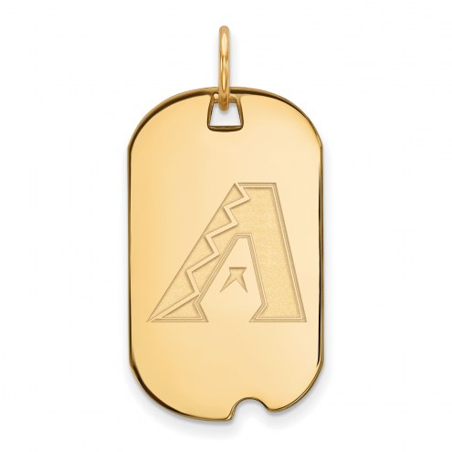 Arizona Diamondbacks Sterling Silver Gold Plated Small Dog Tag Pendant