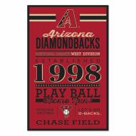 Arizona Diamondbacks Established Wood Sign