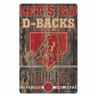 Arizona Diamondbacks Slogan Wood Sign