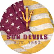 Arizona State Sun Devils 12" Team Color Flag Circle Sign