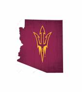 Arizona State Sun Devils 12" Team Color Logo State Sign