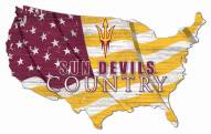 Arizona State Sun Devils 15" USA Flag Cutout Sign