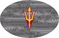 Arizona State Sun Devils 46" Distressed Wood Oval Sign