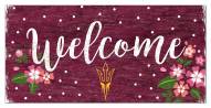 Arizona State Sun Devils 6" x 12" Floral Welcome Sign