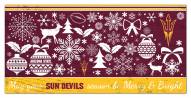 Arizona State Sun Devils 6" x 12" Merry & Bright Sign