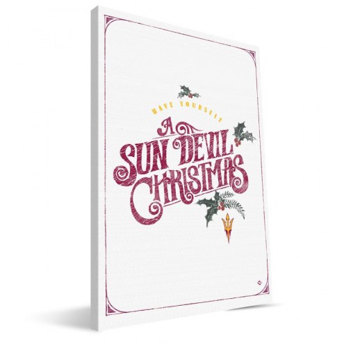Arizona State Sun Devils 8&quot; x 12&quot; Merry Little Christmas Canvas Print