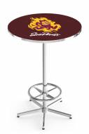 Arizona State Sun Devils Chrome Bar Table with Foot Ring