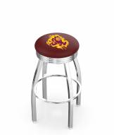 Arizona State Sun Devils Chrome Swivel Barstool with Ribbed Accent Ring