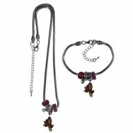 Arizona State Sun Devils Euro Bead Necklace & Bracelet Set