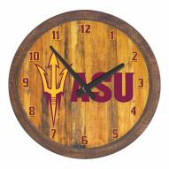 Arizona State Sun Devils "Faux" Barrel Top Wall Clock