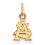 Arizona State Sun Devils Sterling Silver Gold Plated Extra Small Pendant