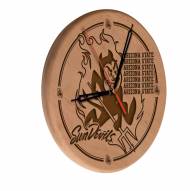 Arizona State Sun Devils Laser Engraved Wood Clock