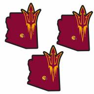 Arizona State Sun Devils Home State Decal - 3 Pack