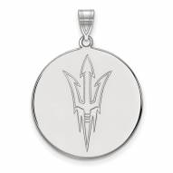 Arizona State Sun Devils NCAA Sterling Silver Extra Large Disc Pendant