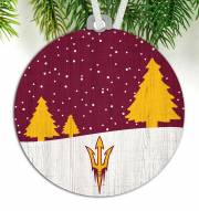 Arizona State Sun Devils Snow Scene Ornament