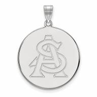Arizona State Sun Devils Sterling Silver Extra Large Disc Pendant