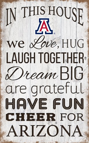 Arizona Wildcats 11&quot; x 19&quot; In This House Sign