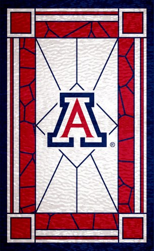 Arizona Wildcats 11&quot; x 19&quot; Stained Glass Sign