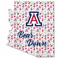 Arizona Wildcats 12" Floral State Sign
