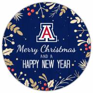Arizona Wildcats 12" Merry Christmas & Happy New Year Sign