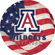 Arizona Wildcats 12" Team Color Flag Circle Sign