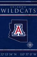 Arizona Wildcats 17" x 26" Coordinates Sign