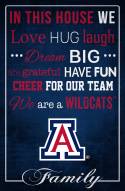 Arizona Wildcats 17" x 26" In This House Sign