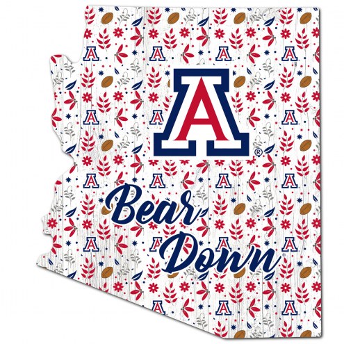 Arizona Wildcats 24&quot; Floral State Sign