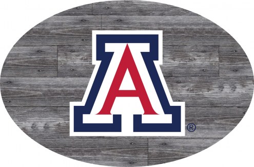Arizona Wildcats 46&quot; Distressed Wood Oval Sign
