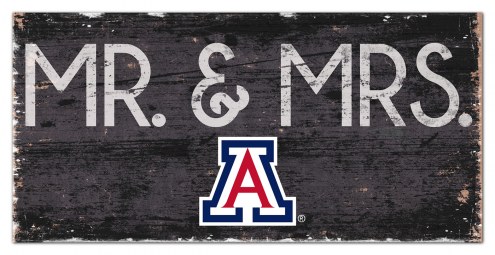 Arizona Wildcats 6&quot; x 12&quot; Mr. & Mrs. Sign