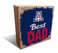 Arizona Wildcats Best Dad 6" x 6" Block