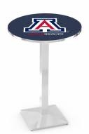 Arizona Wildcats Chrome Bar Table with Square Base