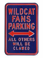 Arizona Wildcats Clawed Parking Sign