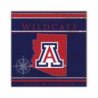 Arizona Wildcats Coordinates 10" x 10" Sign