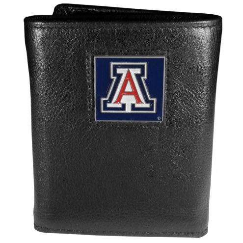 Arizona Wildcats Deluxe Leather Tri-fold Wallet in Gift Box