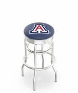 Arizona Wildcats Double Ring Swivel Barstool with Ribbed Accent Ring