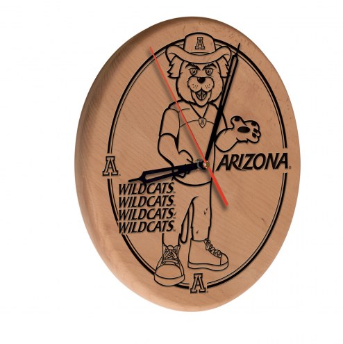 Arizona Wildcats Laser Engraved Wood Clock