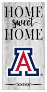 Arizona Wildcats Home Sweet Home Whitewashed 6" x 12" Sign