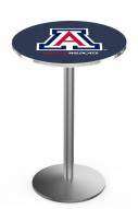 Arizona Wildcats Stainless Steel Bar Table with Round Base