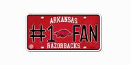 Arkansas Razorbacks #1 Fan License Plate