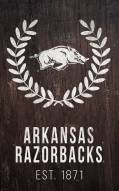 Arkansas Razorbacks 11" x 19" Laurel Wreath Sign